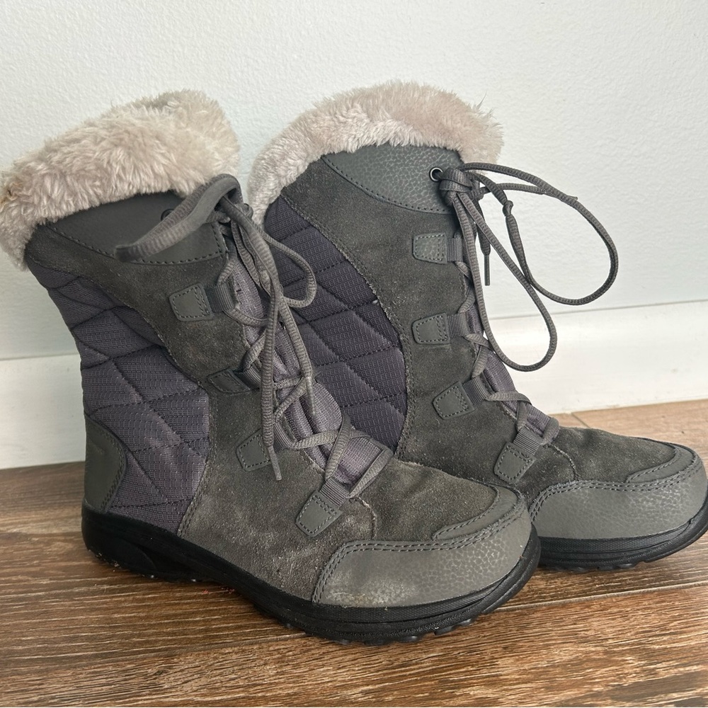 Columbia ice maiden II Womens size 8 shoes brown waterproof snow boots